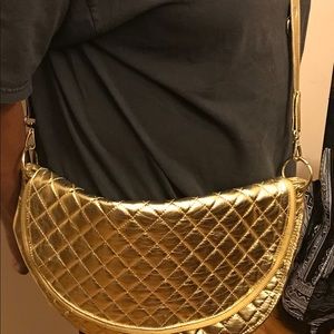 Gold crossbody bag